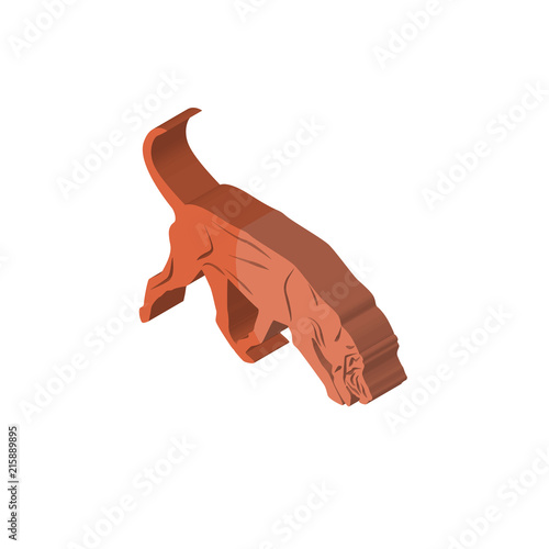 bloodhound isometric right top view 3D icon