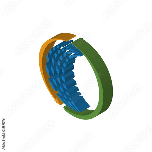 general trading isometric right top view 3D icon