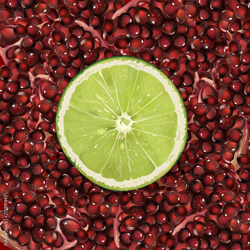 Pomegranate and lime