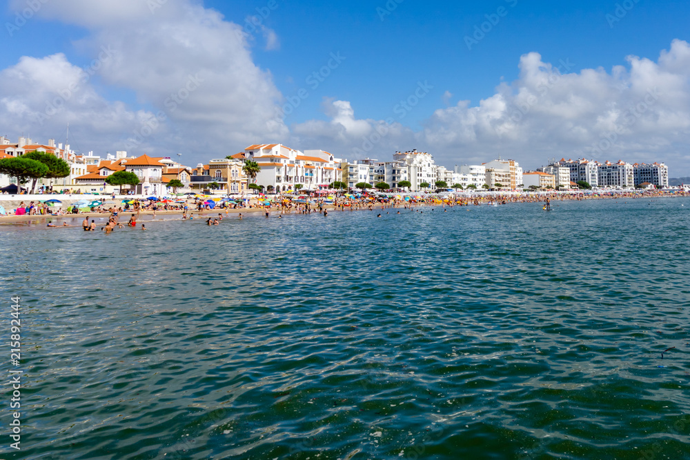 View of the town of Sao Martinho do Porto and the brautiful bay, in Portugal