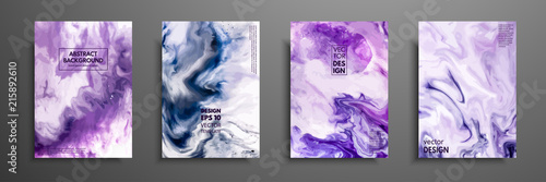 Colorful covers design set with textures. Closeup of the painting. Abstract bright hand painted background, fluid acrylic painting on canvas. Fragment of artwork. Modern art.