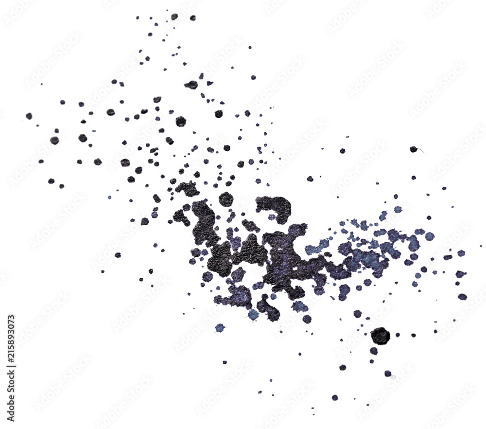 Ink Droplet Close-up Isolated on White Background Ink Droplet Close-up Isolated on White Background