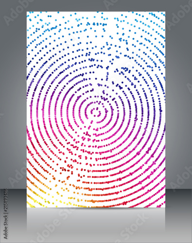 Dotted colorful llines, abstract vector shape illustration, background.