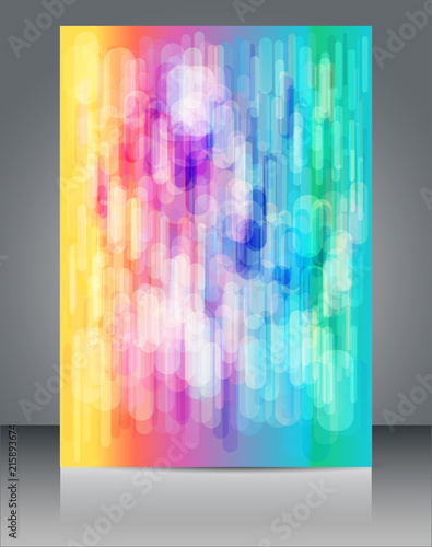 Colorful geometric brochure & flyer cover template.