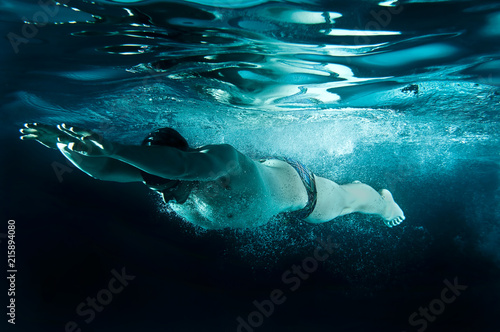Underwater Olympic Swimmer Breaststroke photo