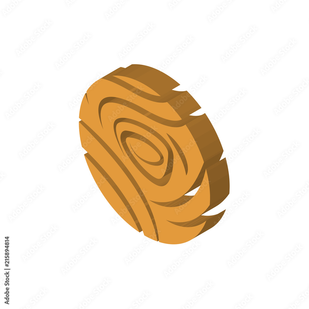 golden rose isometric right top view 3D icon