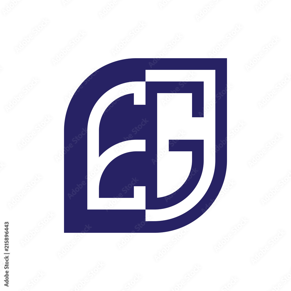 EG initial letter emblem logo negative space EG initial letter emblem logo negative space