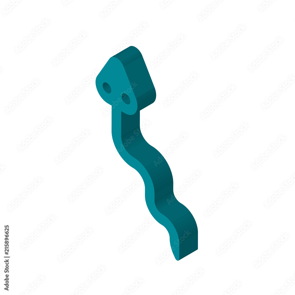 Snake isometric right top view 3D icon Snake isometric right top view 3D icon