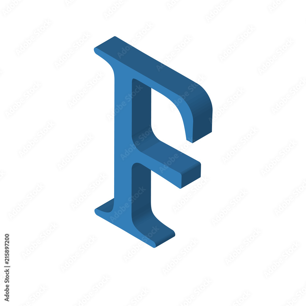 Burundi currency isometric right top view 3D icon Burundi currency isometric right top view 3D icon