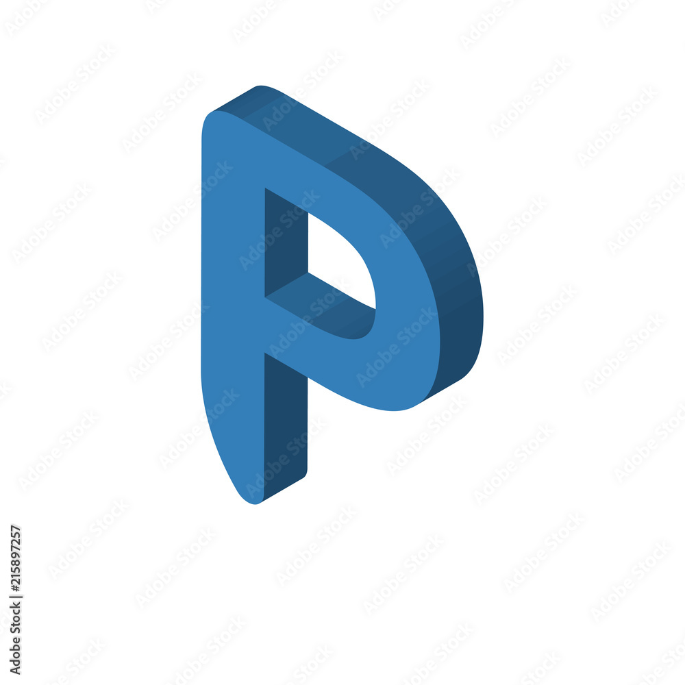 Botswana currency isometric right top view 3D icon Botswana currency isometric right top view 3D icon