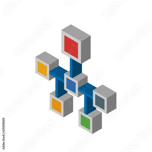 Structure isometric right top view 3D icon