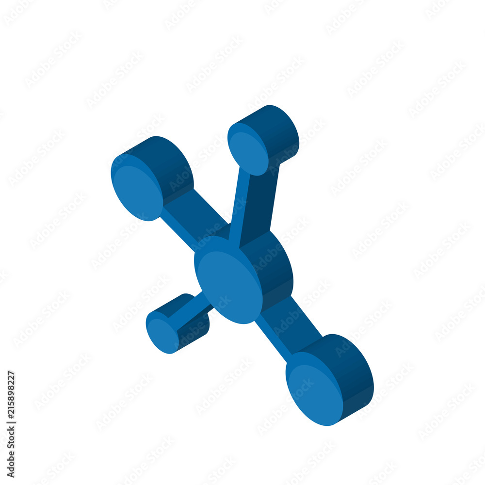 Cells isometric right top view 3D icon Cells isometric right top view 3D icon