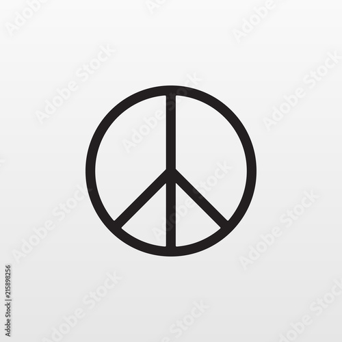 Gray Peace icon isolated on background. Modern flat pictogram, business, marketing, internet concept