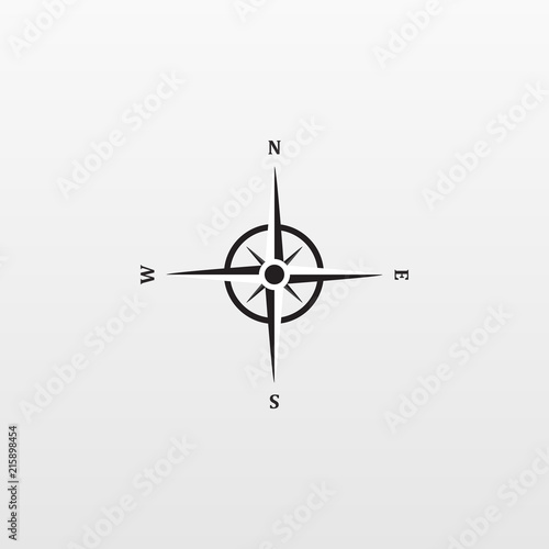 Compas icon isolated on background. Modern flat compass pictogram, business, marketing, internet con photo