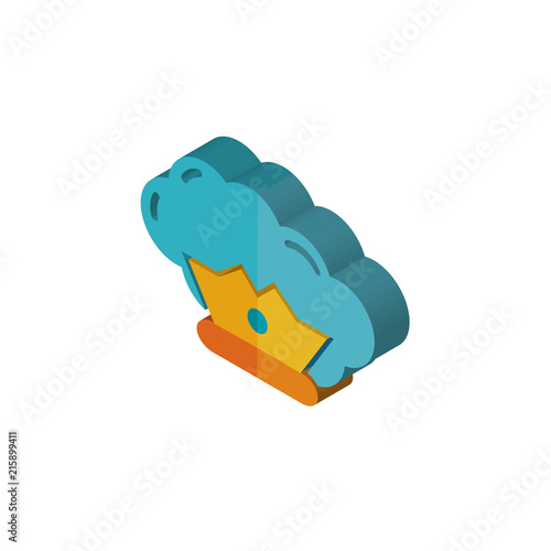 supreme isometric right top view 3D icon