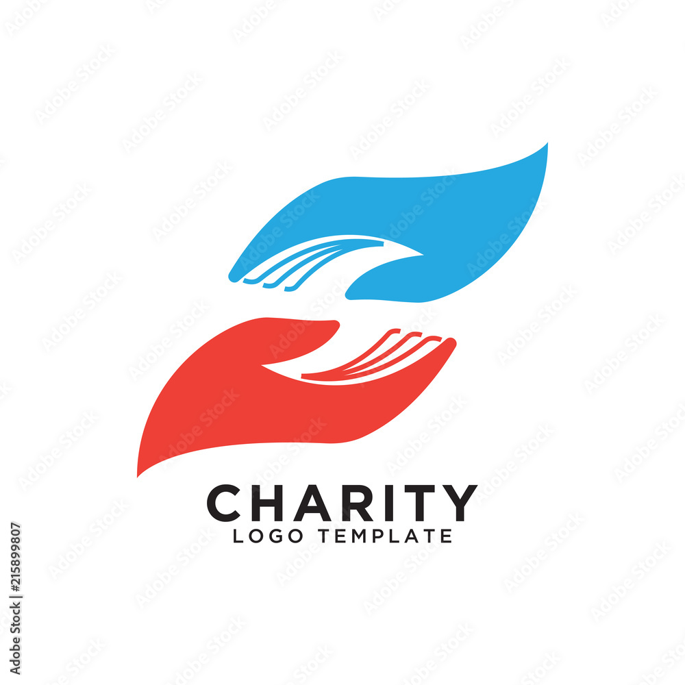 Charity logo design template Charity logo design template