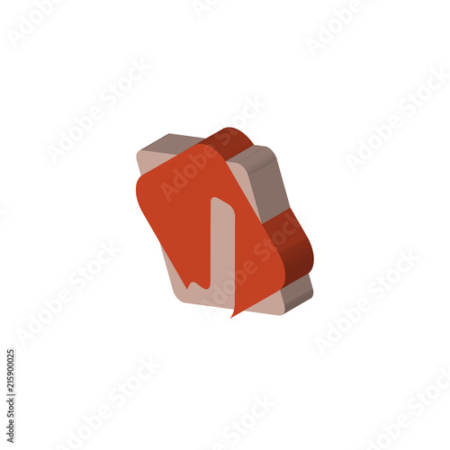 J isometric right top view 3D icon