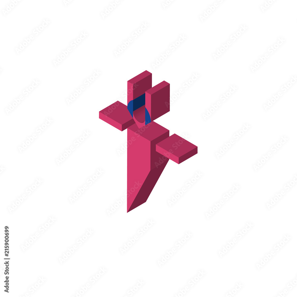 ui iu isometric right top view 3D icon ui iu isometric right top view 3D icon