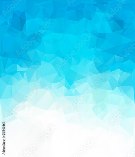Vibrant blue color, geometric style triangular shapes vertical background.