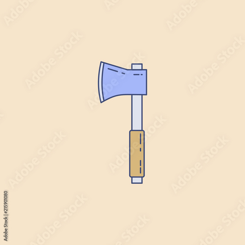 hatchet field outline icon. Element of outdoor recreation icon for mobile concept and web apps. Field outline hatchet icon can be used for web and mobile