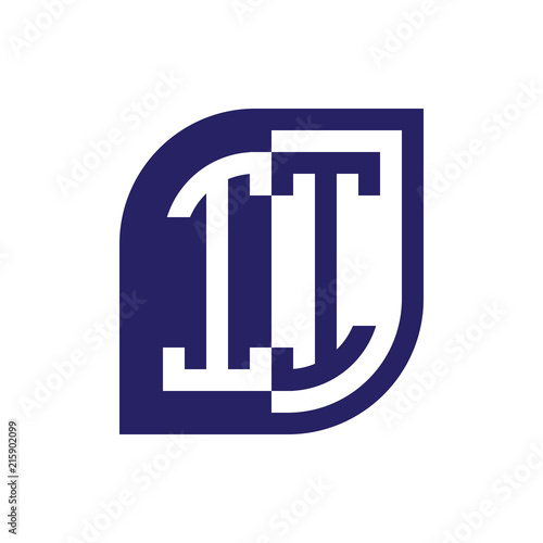 II initial letter emblem logo negative space
