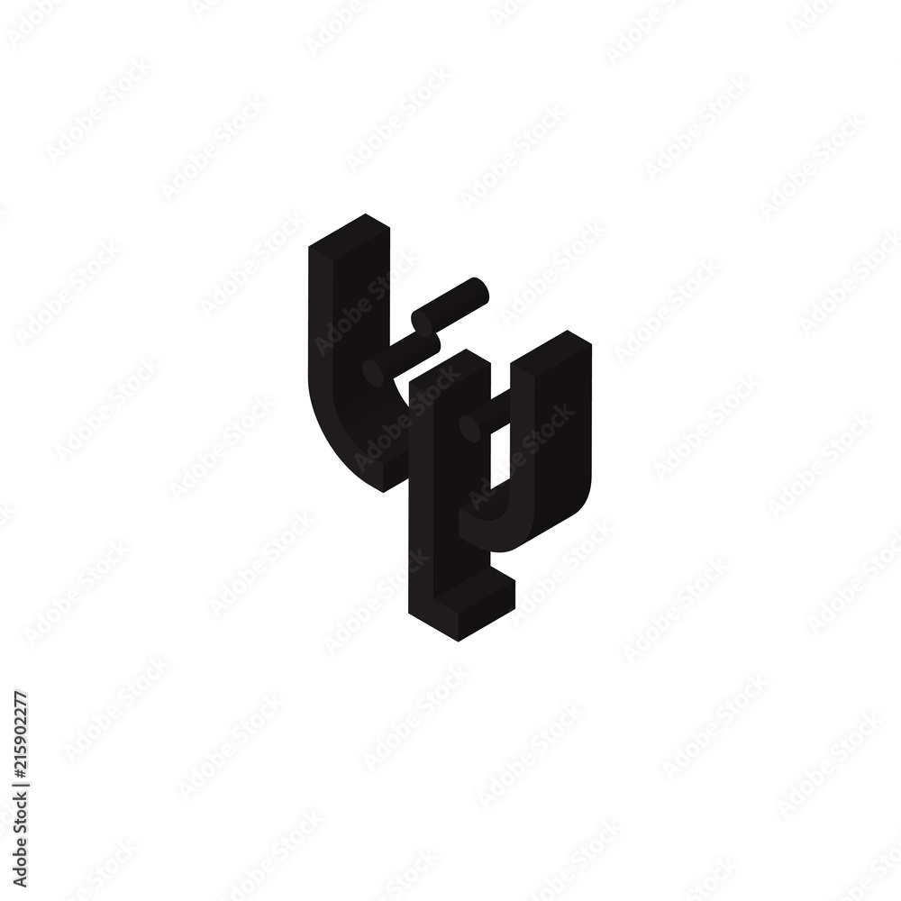 Obraz premium lLl isometric right top view 3D icon