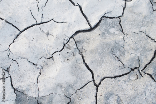 White cracked earth ground