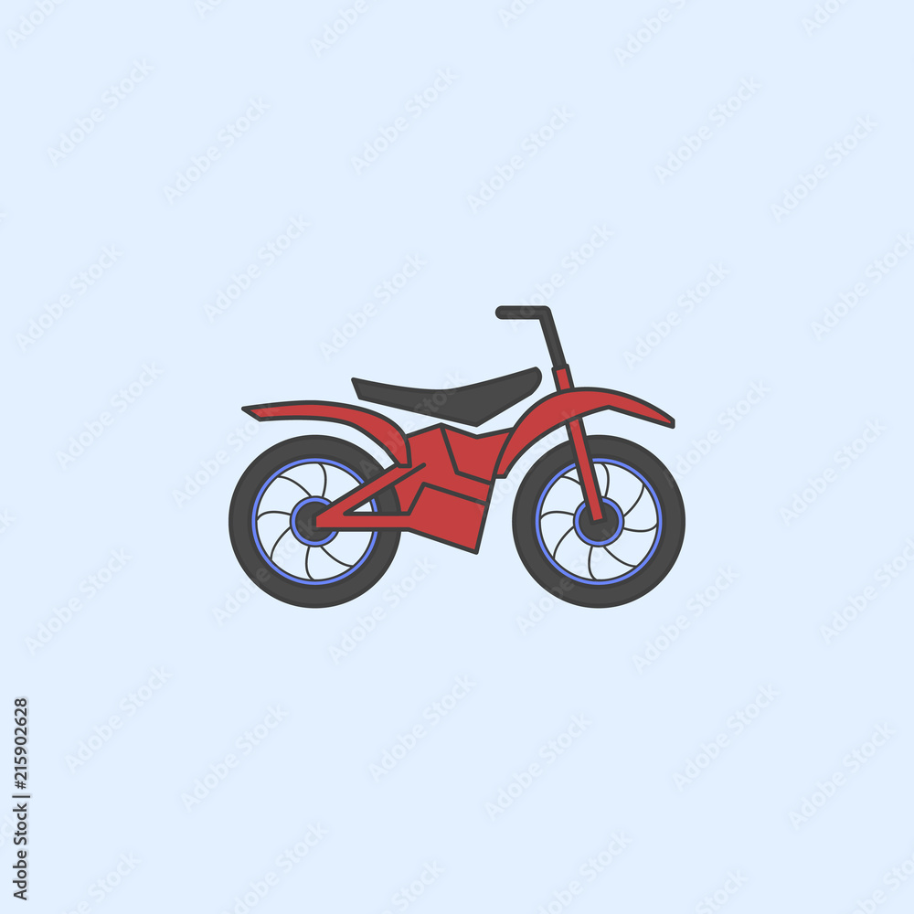 motorcycle field outline icon. Element of monster trucks show icon for mobile concept and web apps. Field outline motorcycle icon can be used for web and mobile