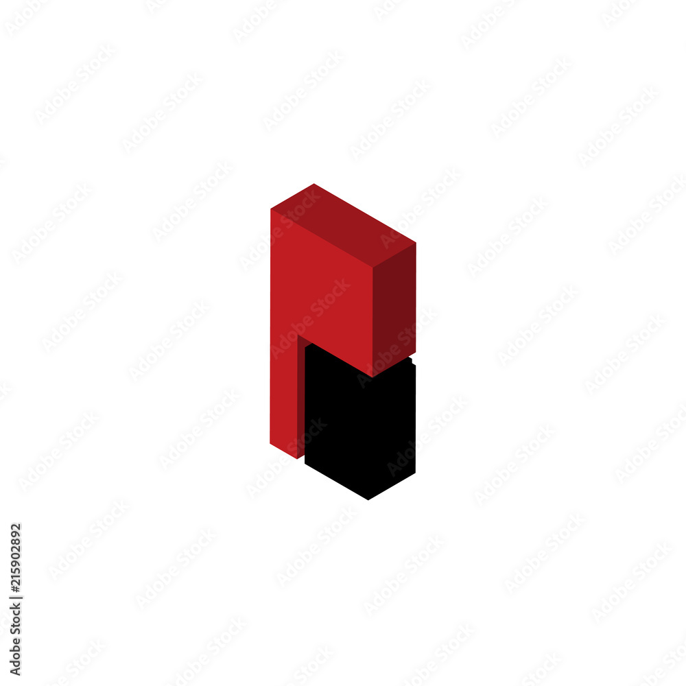 PD or DP isometric right top view 3D icon