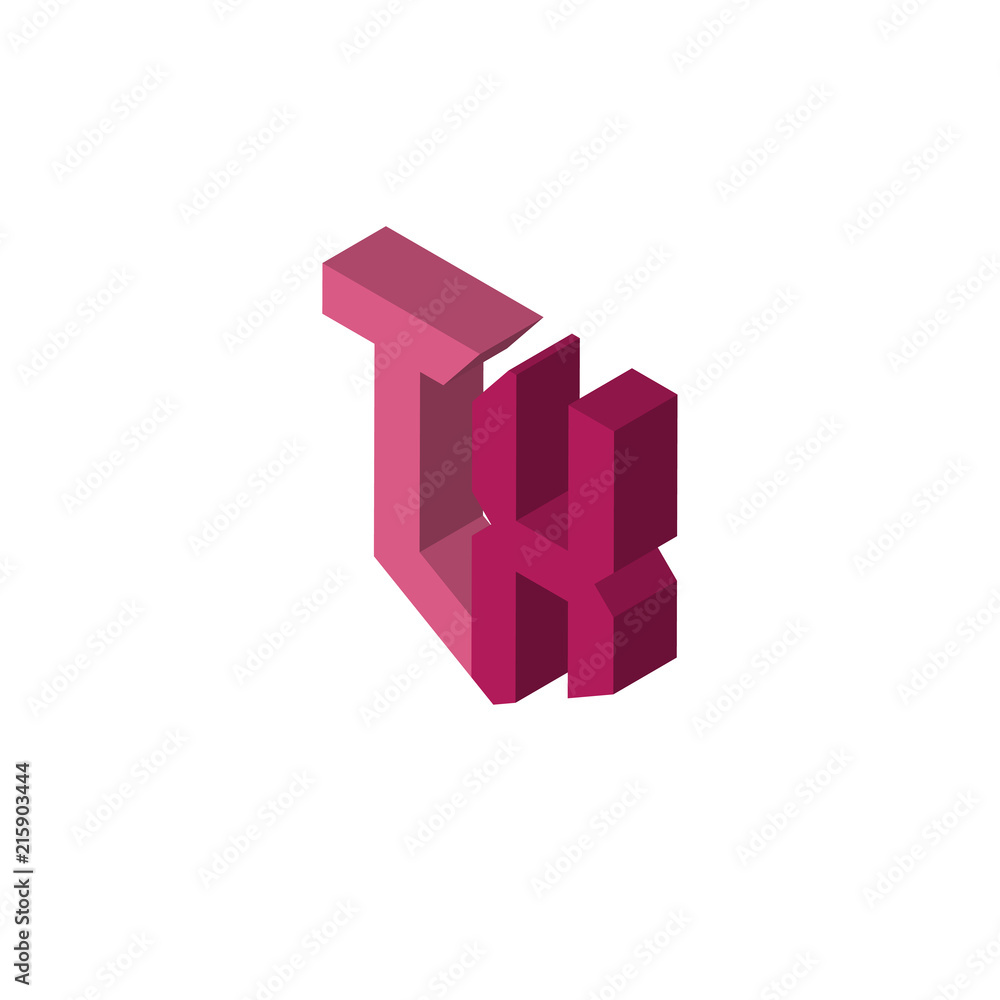 Fototapeta premium TX isometric right top view 3D icon