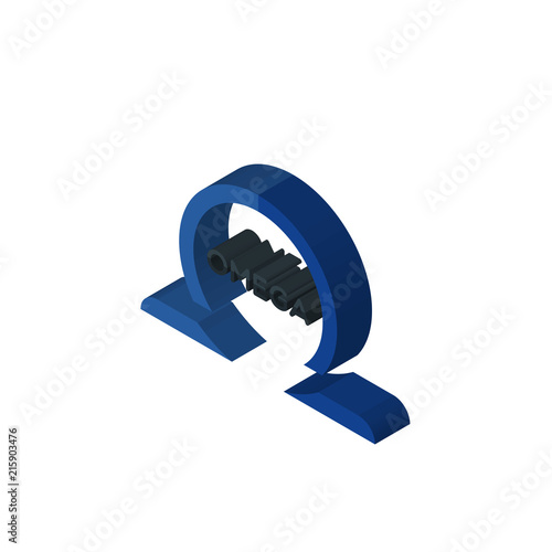 omega isometric right top view 3D icon