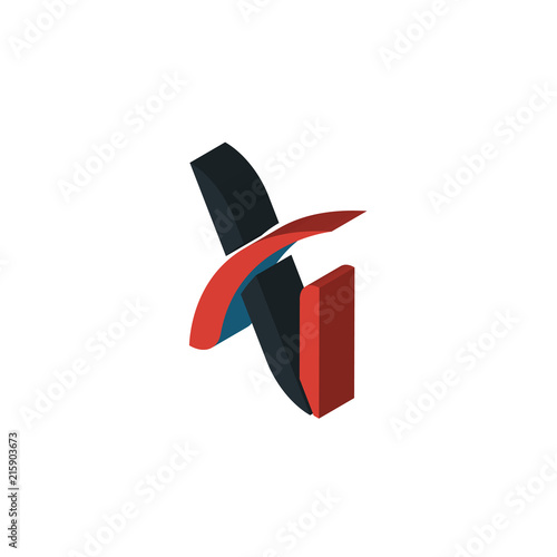 Xl isometric right top view 3D icon