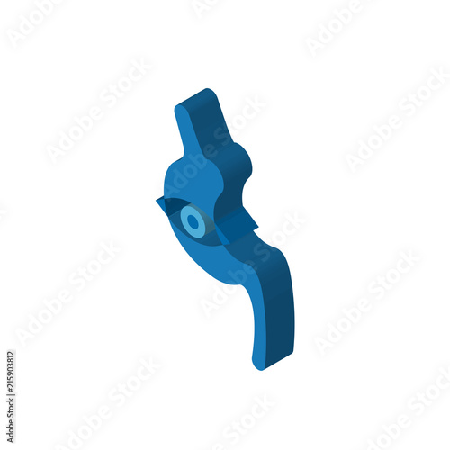 endoscope isometric right top view 3D icon