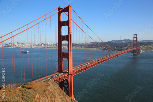 Canvas-taulu Golden Gate Bridge from Battery Spencer - San Francisco, California