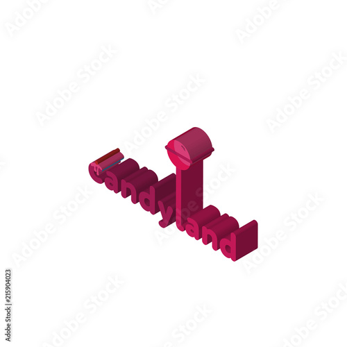 candyland isometric right top view 3D icon