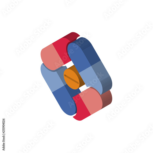 pharma company isometric right top view 3D icon