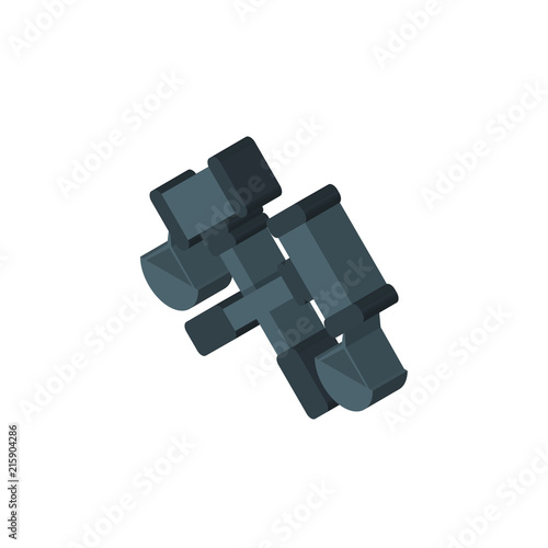 judiciary isometric right top view 3D icon