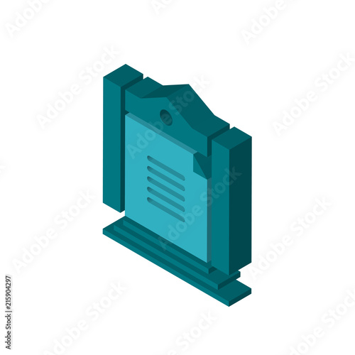 aturan isometric right top view 3D icon photo