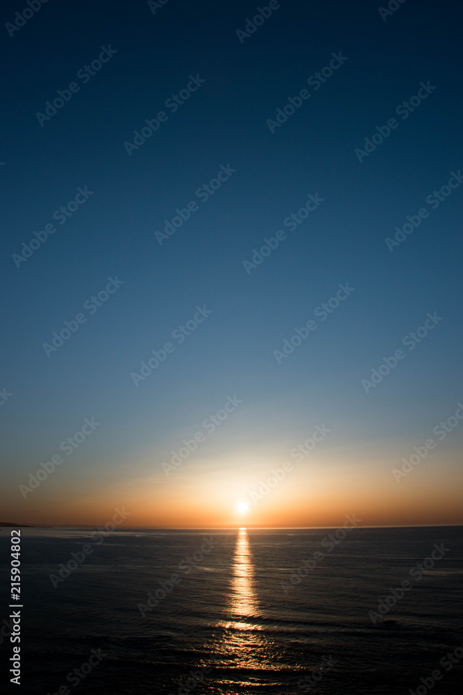 オホーツク海に沈む夕陽