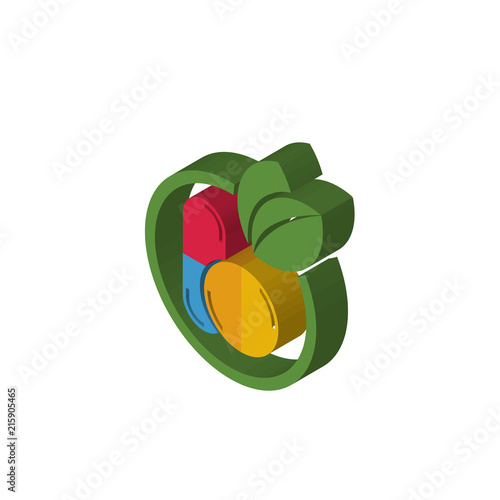 homeopathy isometric right top view 3D icon