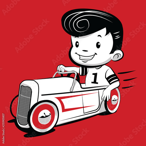 pedal car boy