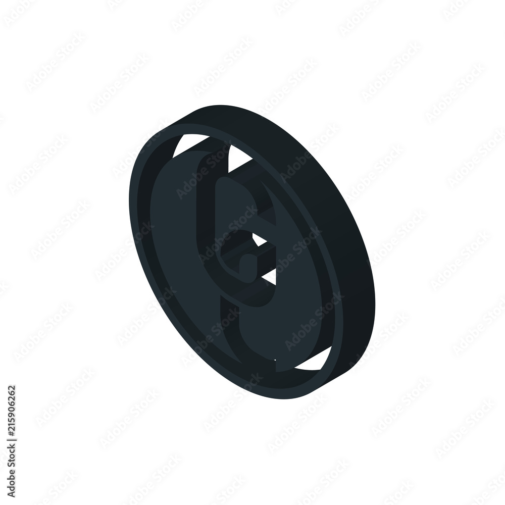 ge white isometric right top view 3D icon ge white isometric right top view 3D icon