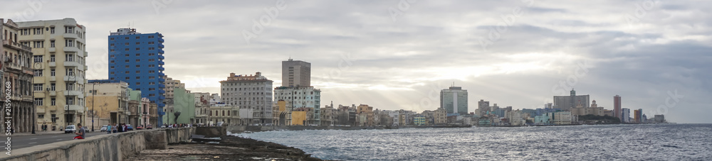 Fototapeta premium buildings near the beach, beautiful day with few clouds