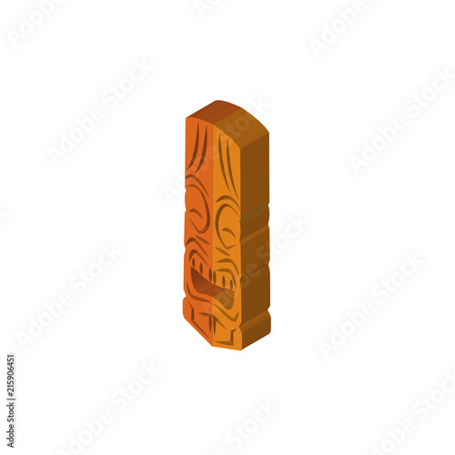 tiki isometric right top view 3D icon