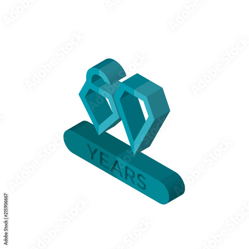 diamond jubilee isometric right top view 3D icon