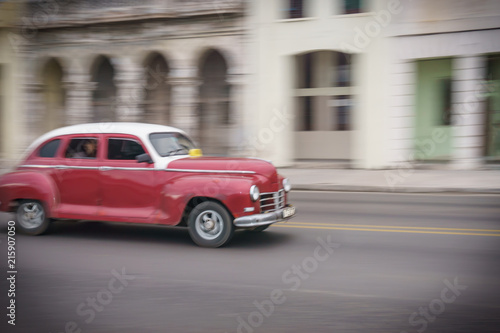Habana, Cuba - 10 January, 2017:Old timer Vintage car on the streets of Havana Cuba