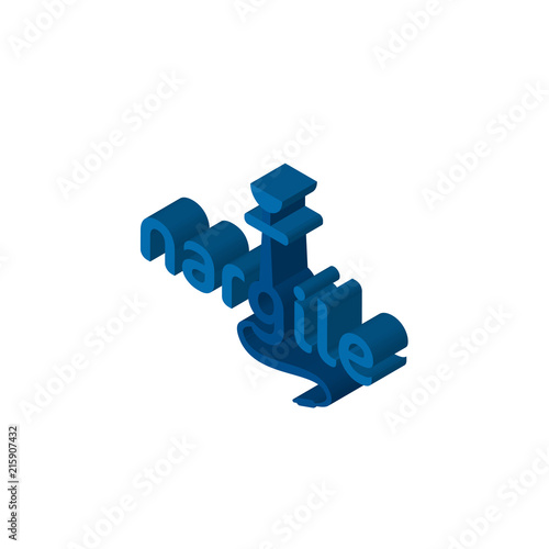 nargile isometric right top view 3D icon