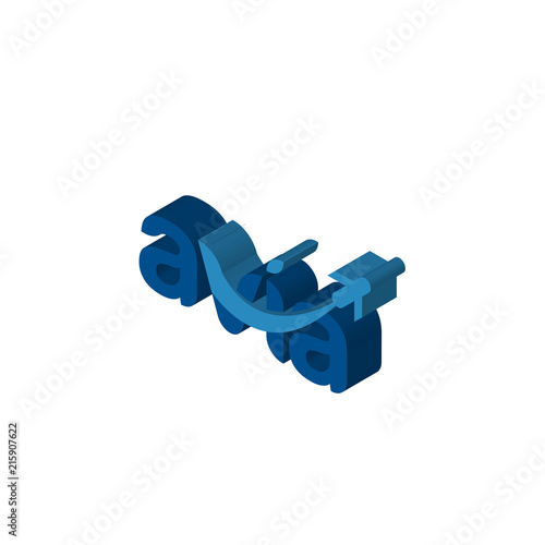 avia isometric right top view 3D icon