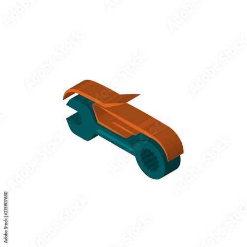 auto body repair isometric right top view 3D icon