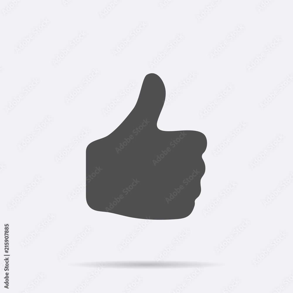Gray Like icon isolated on background. Modern flat pictogram, business, marketing, internet concept. Gray Like icon isolated on background. Modern flat pictogram, business, marketing, internet concept.